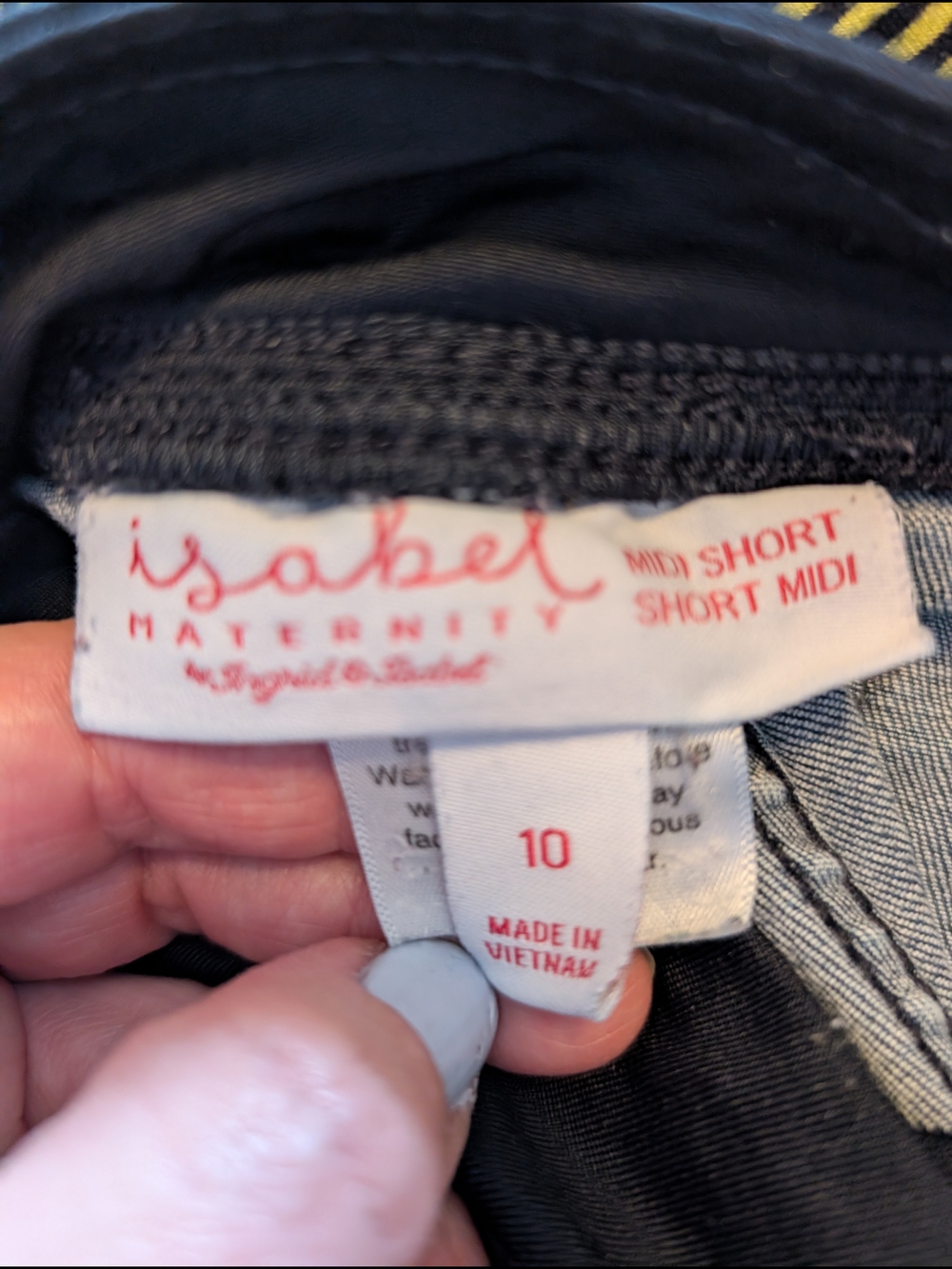 🌟3/$20 All Maternity🌟 Maternity Mid Shorts With V Cut Back Band - Picture 3 of 3